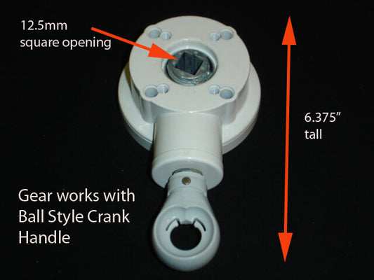 Retractable Awning 3:1 Manual Beveled Gear – White